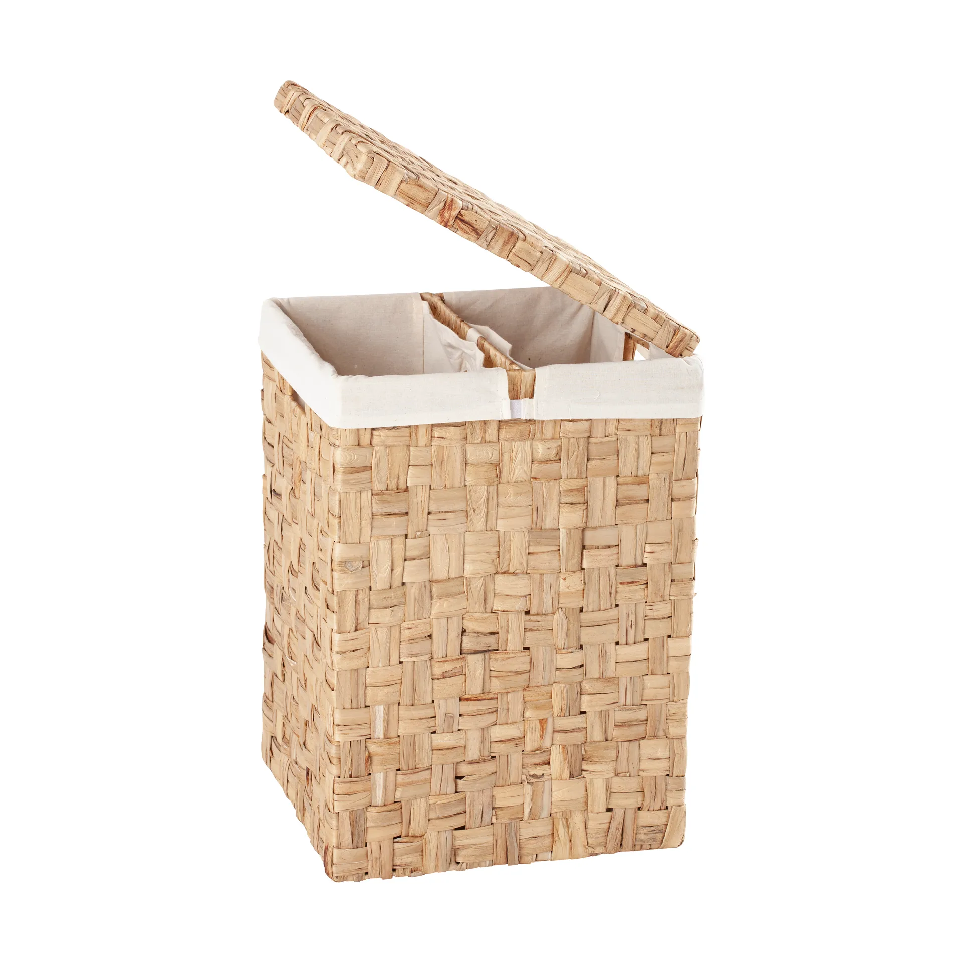 Lily laundry basket with separator, Natural Dixie