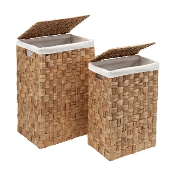 Lily rectangular laundry basket, 2 pieces - Natural - Dixie