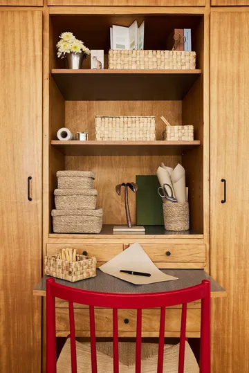 Lily storage box panama 3 pieces - Natural - Dixie