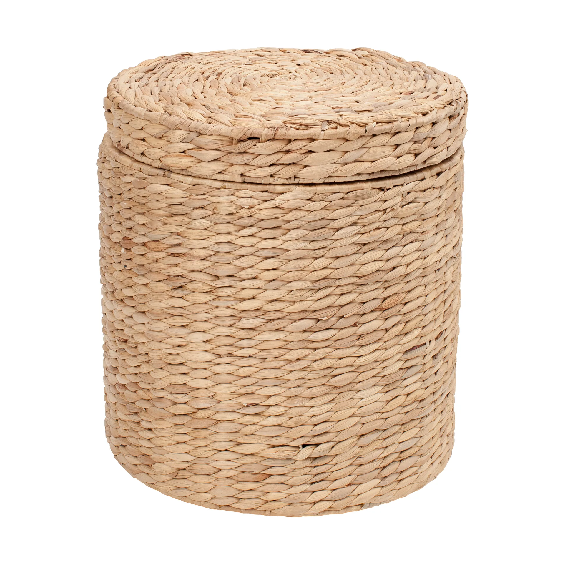 Lily storage pouf with lid Ø41x43 cm, Natural Dixie
