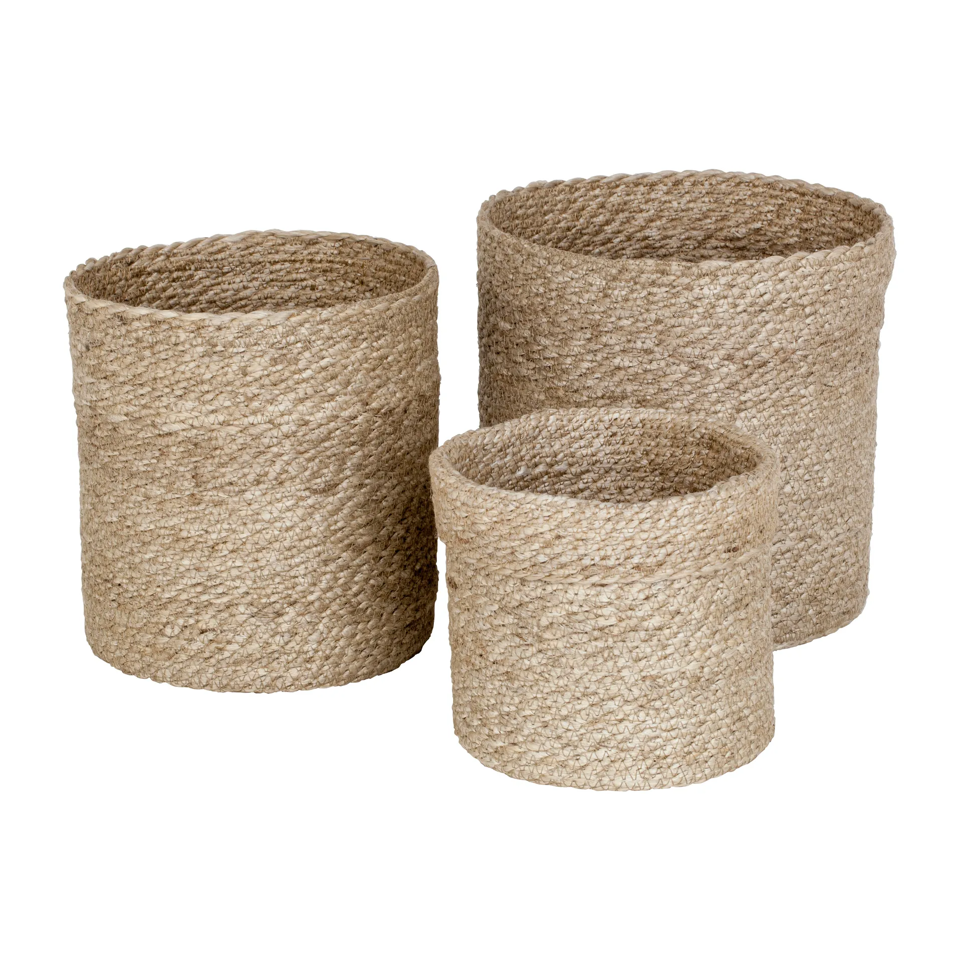 Twisted storage box large 3-pack, Nature-grey Dixie