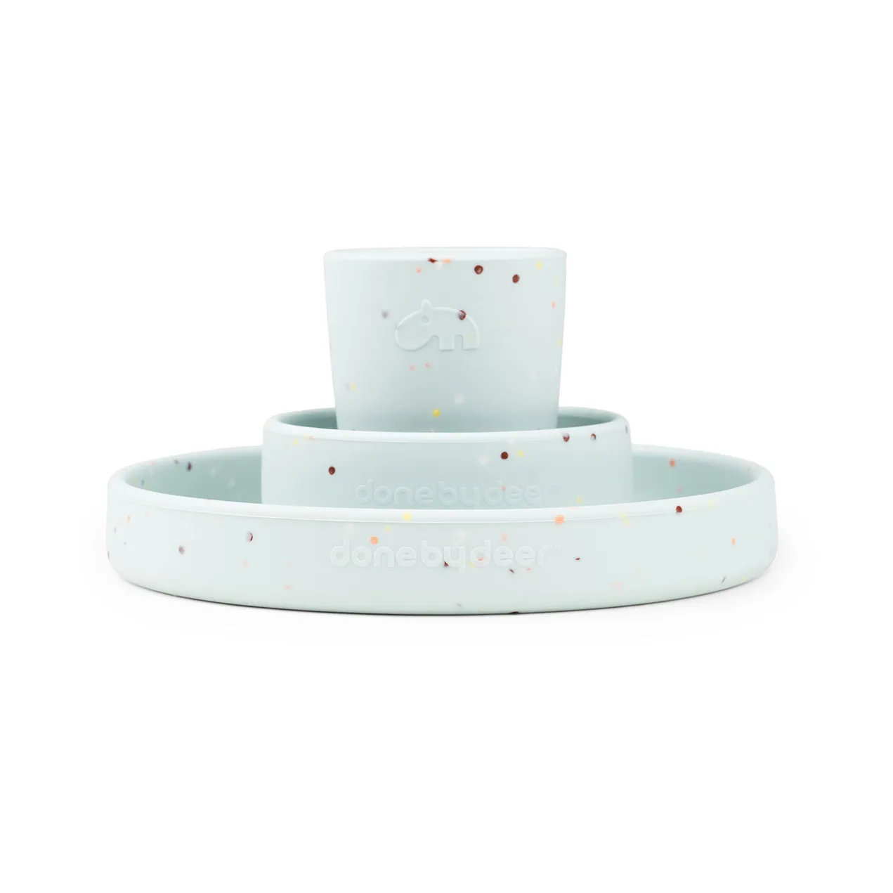 Confetti children's dinnerware set 3 pieces, Blue Done by deer
