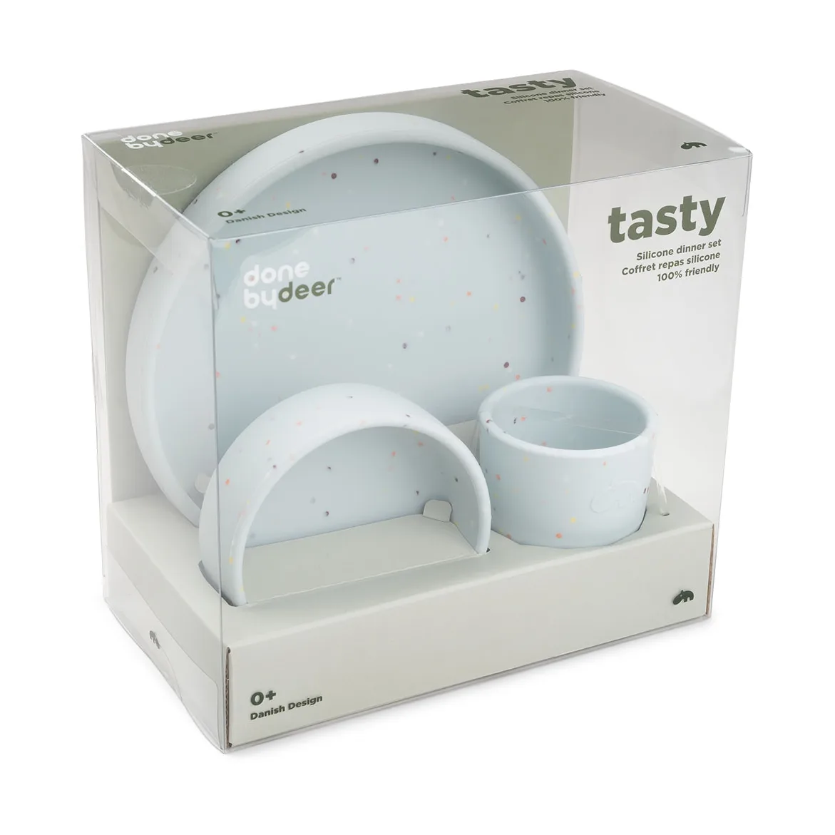 Confetti children's dinnerware set 3 pieces, Blue Done by deer