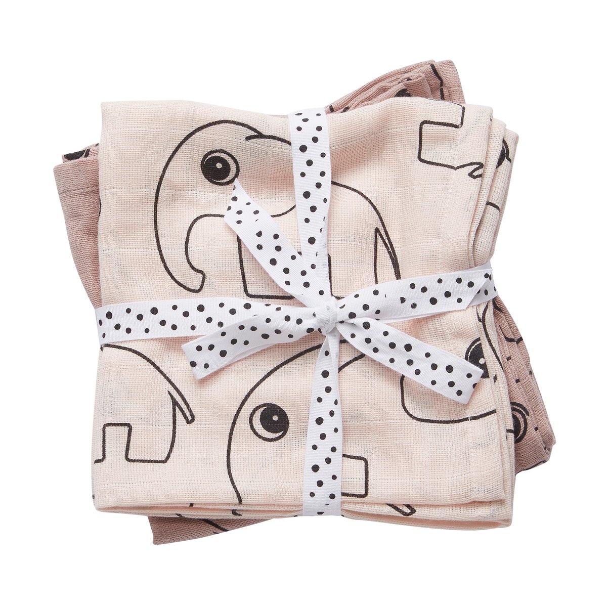 Done by deer Contour washcloth 2-pack Powder | Scandinavian Design | Kitchen tea towels | Beige