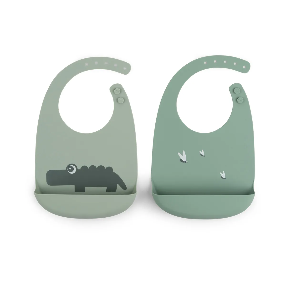 Done by deer Croco Bib 2-pack Green