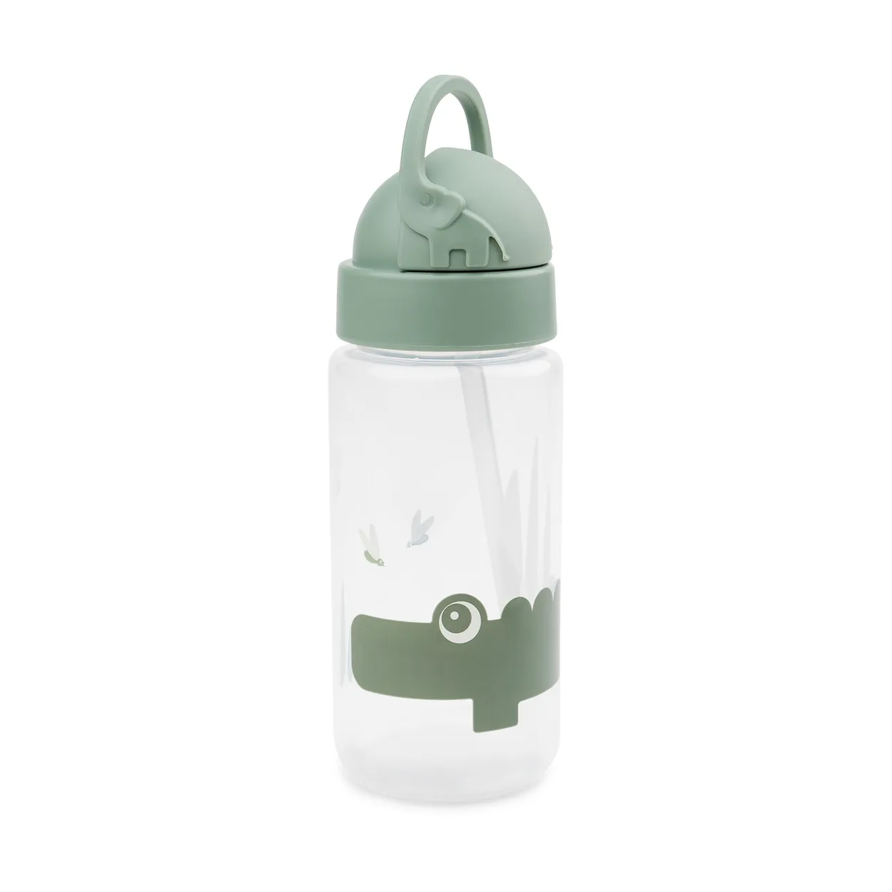 Done by deer Croco bottle with straw Green | Scandinavian Design | Water bottles | Green