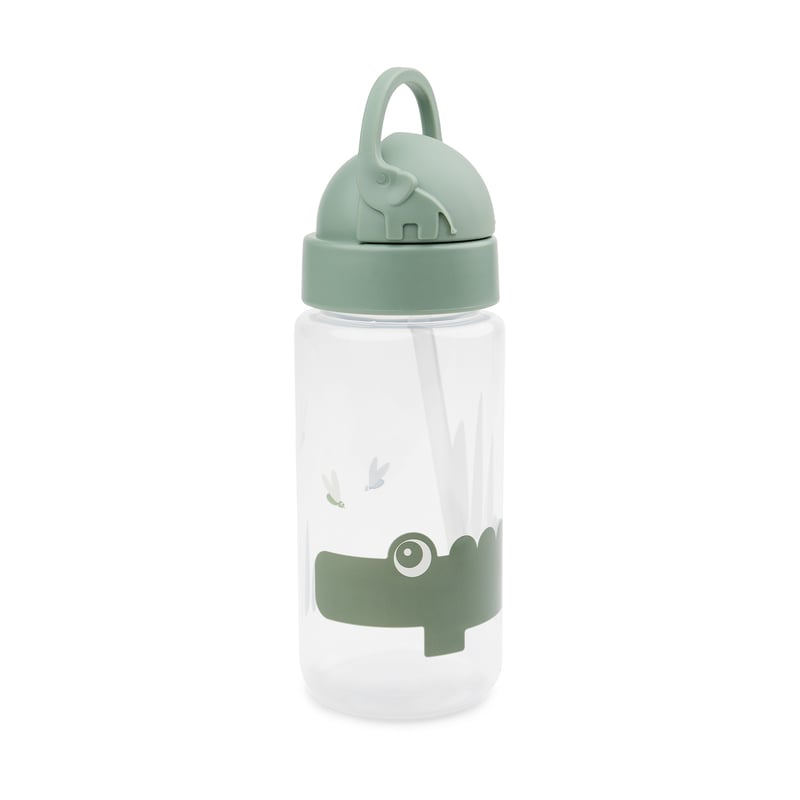 Done by deer Croco bottle with straw Green