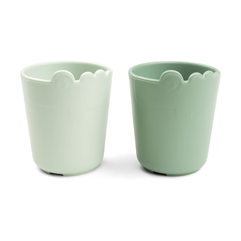 Done by deer Croco kiddish mini mug 10 cl 2-pack Green