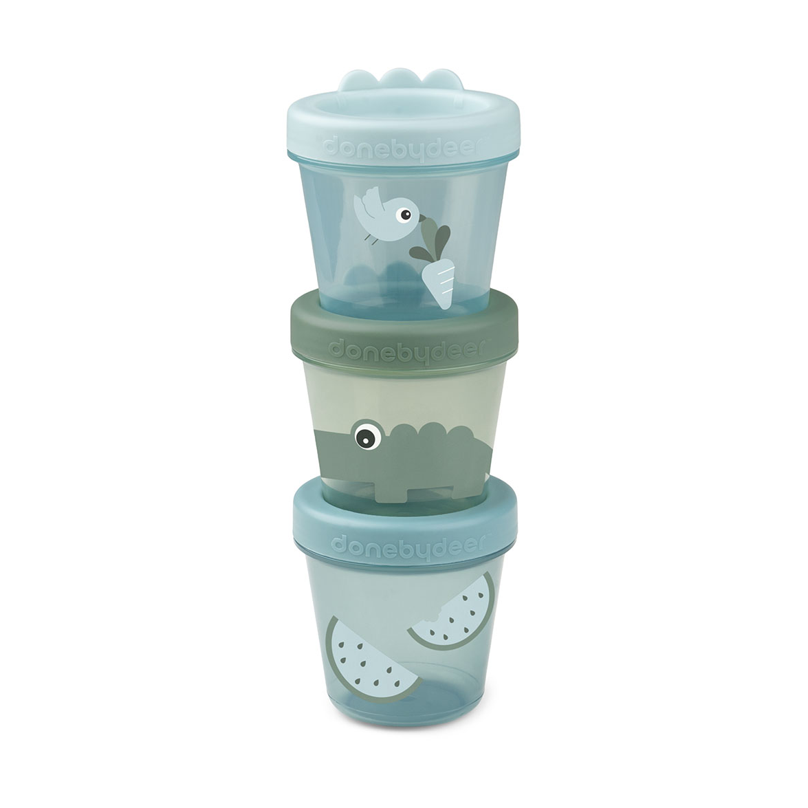 Done by deer Croco lunch box 3-pack Green | Scandinavian Design | Lunch boxes & food containers | Green