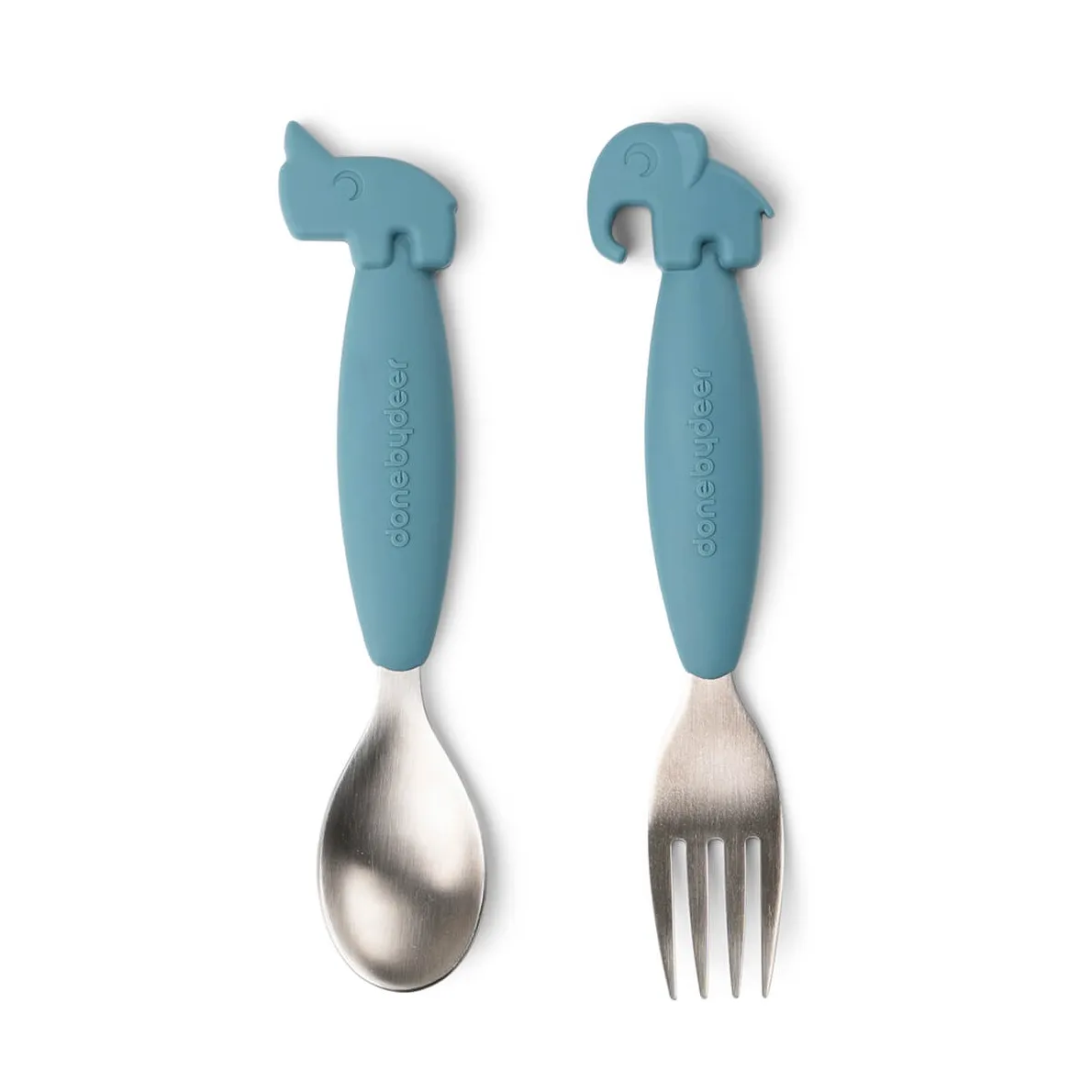 Done by deer Deer Friends Easy-grip cutlery set 2 pieces Blue