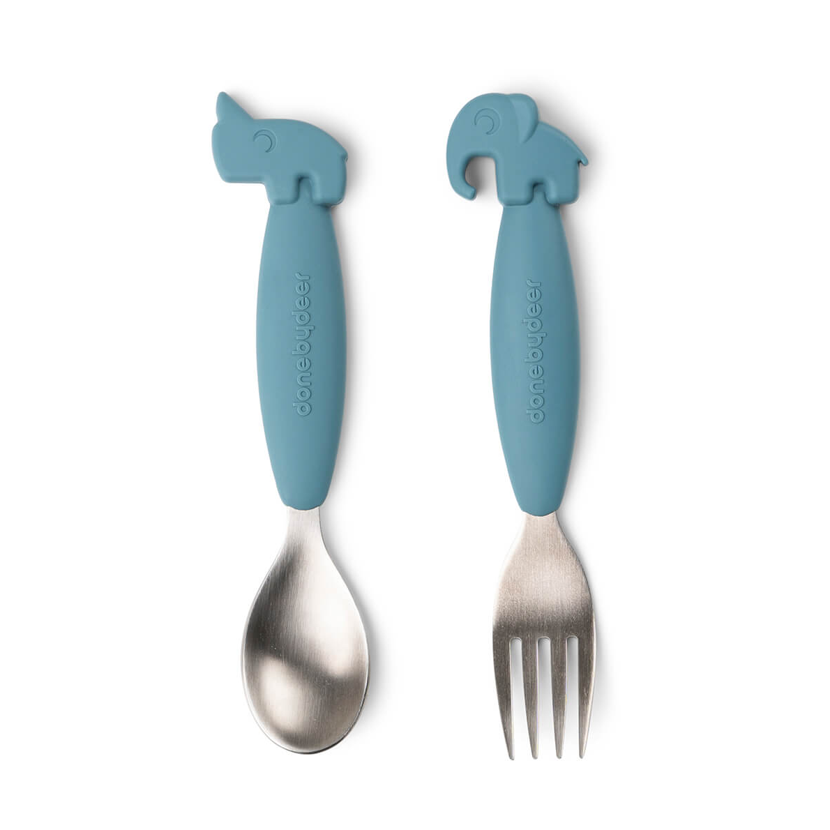 Done by deer Deer Friends Easy-grip cutlery set 2 pieces Blue