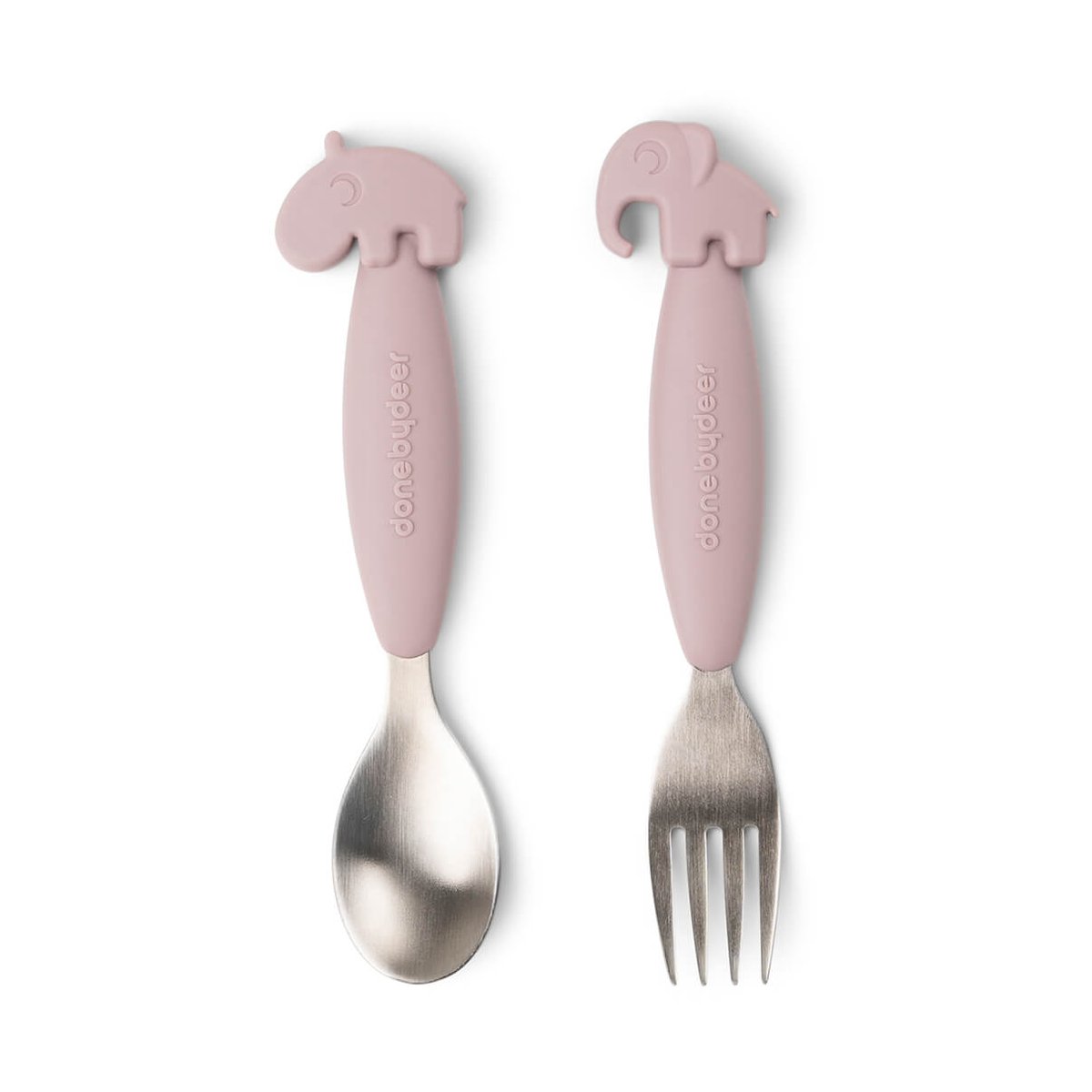 Done by deer Deer Friends Easy-grip cutlery set 2 pieces Powder