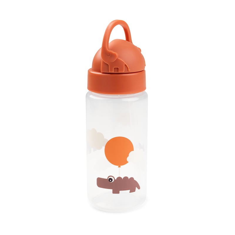 Done by deer Happy Clouds bottle with straw Papaya
