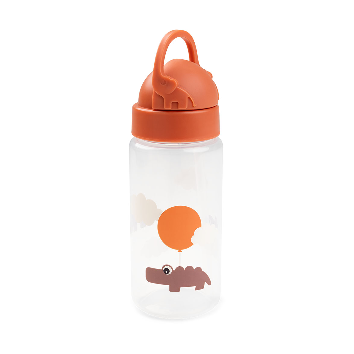 Done by deer Happy Clouds bottle with straw Papaya