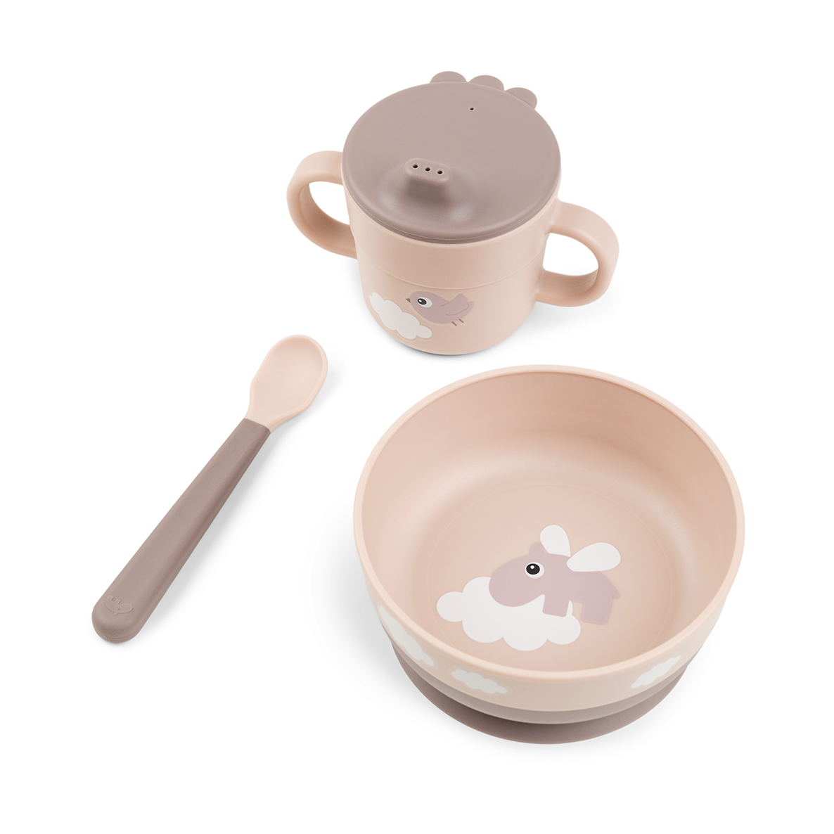 Done by deer Happy Clouds foodie first meal set 3 pieces Powder