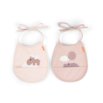 Happy Clouds Tiny bib 2-pack - Powder - Done by deer