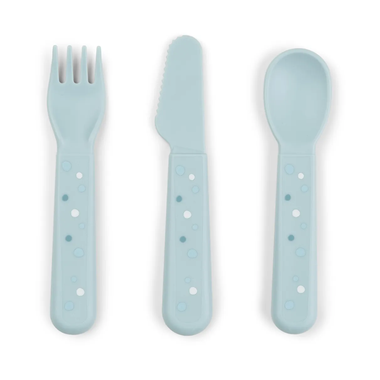 Done by deer Happy Dots foodie cutlery set 3 pieces Blue