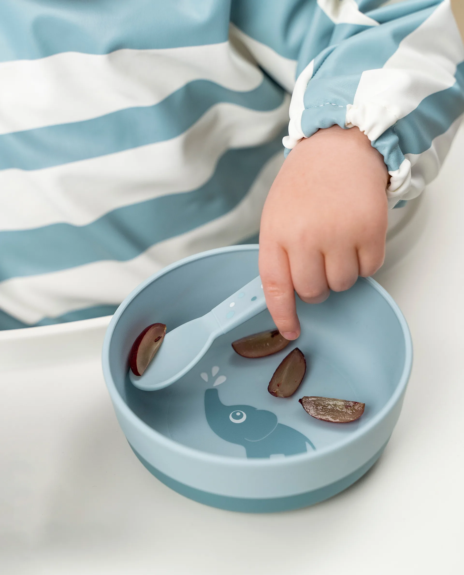 Happy Dots foodie cutlery set 3 pieces, Blue Done by deer