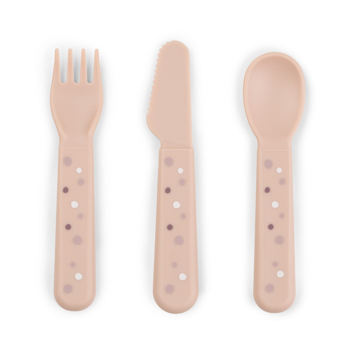 Done by deer Happy Dots foodie cutlery set 3 pieces Powder