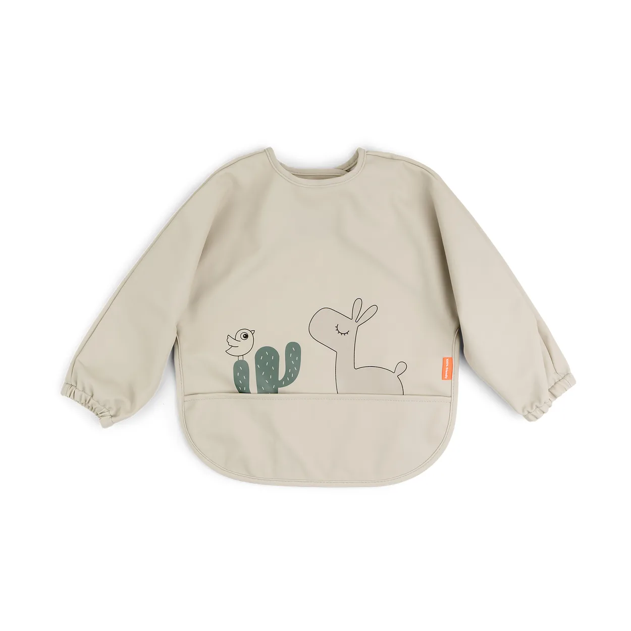 Done by deer Lalee bib with sleeves Sand | Scandinavian Design | Other kitchen utensils | Beige