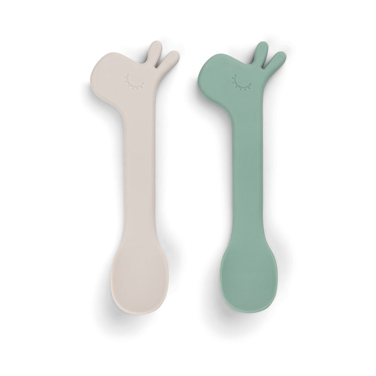 Done by deer Lalee spoon 2-pack Green | Scandinavian Design | Table cutlery | Green