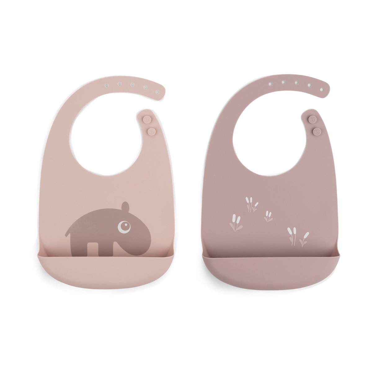 Done by deer Ozzo bib 2-pack Powder | Scandinavian Design | Other kitchen utensils | Beige