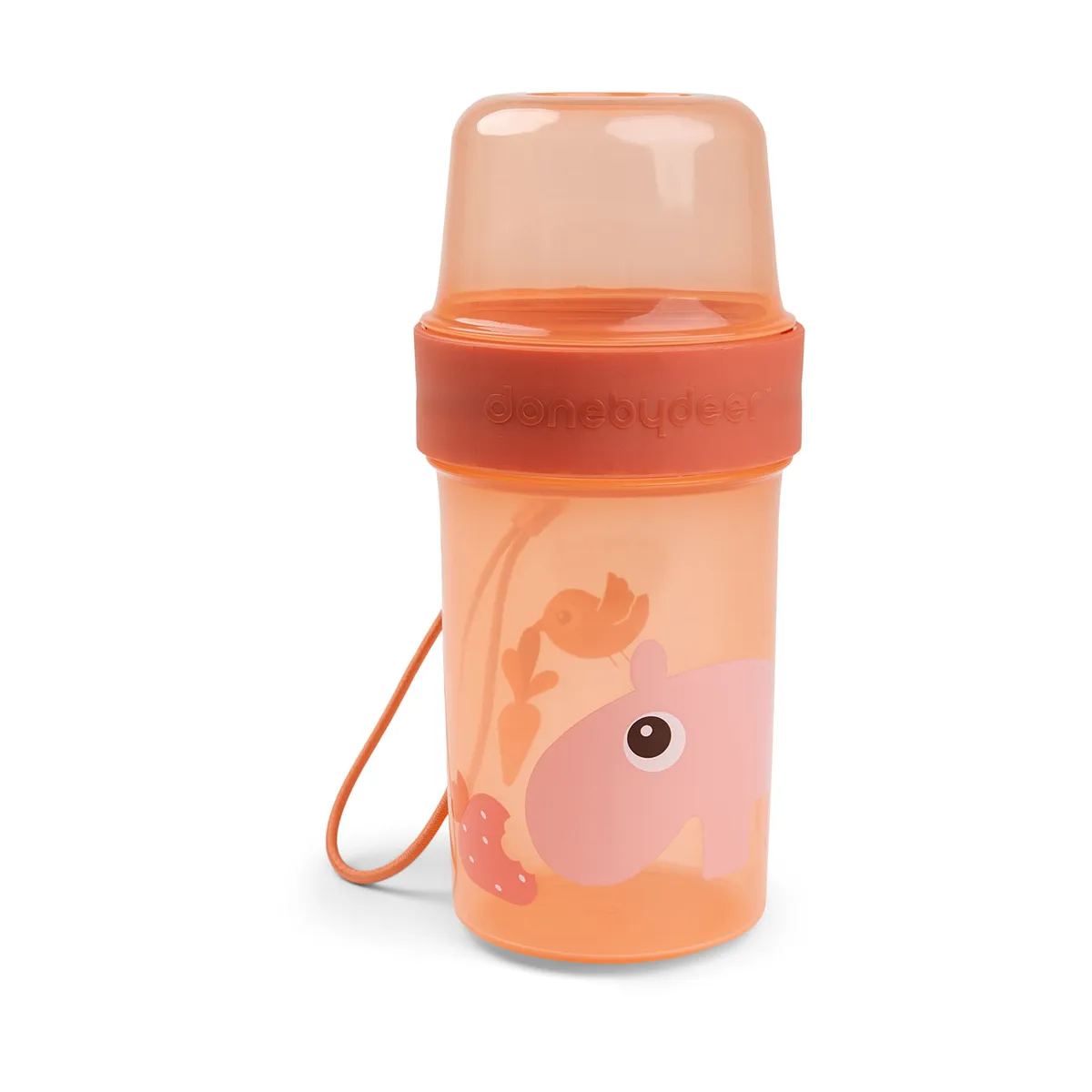 Done by deer Ozzo To go 2-way cup L Papaya | Scandinavian Design | Lunch boxes & food containers | Red