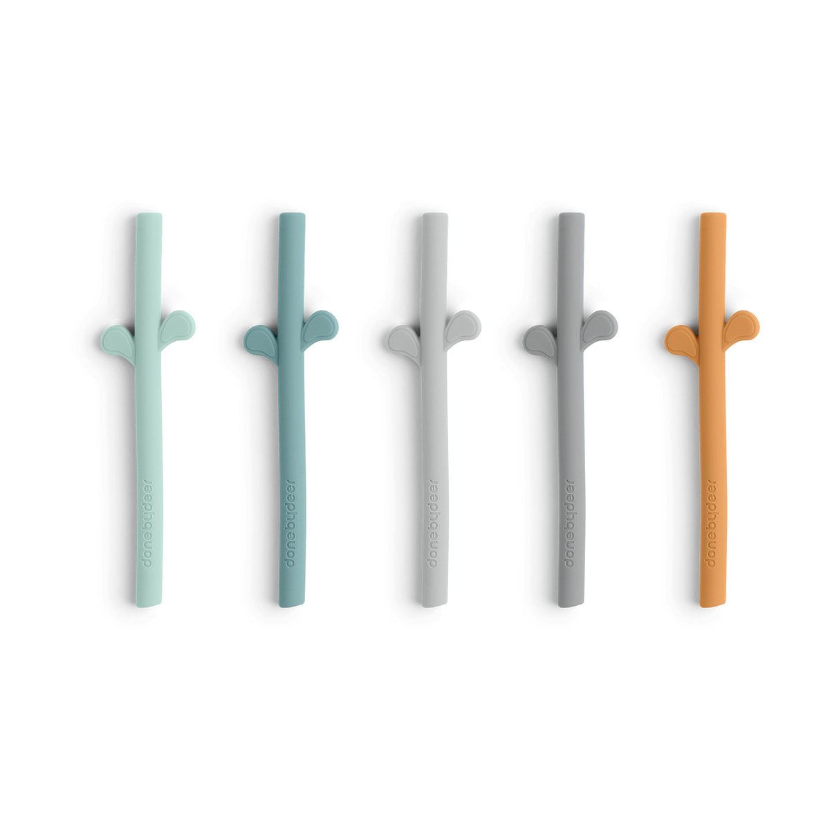 Done by deer Peekaboo silicone straws 5-pack Blue | Scandinavian Design | Wine & barware | Blue