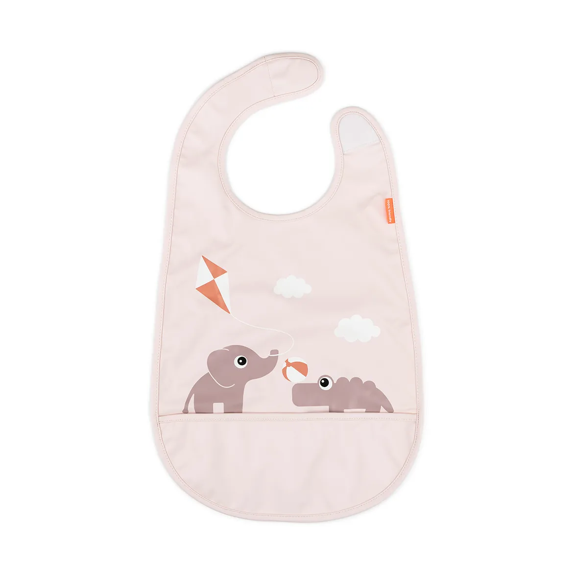 Done by deer Playground bib with velcro Powder