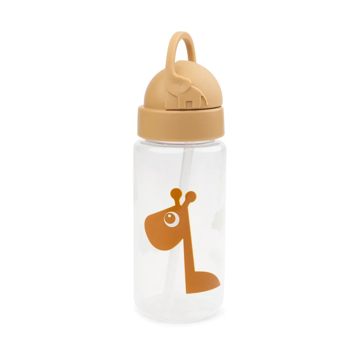 Done by deer Raffi bottle with straw Mustard | Scandinavian Design | Water bottles | Yellow