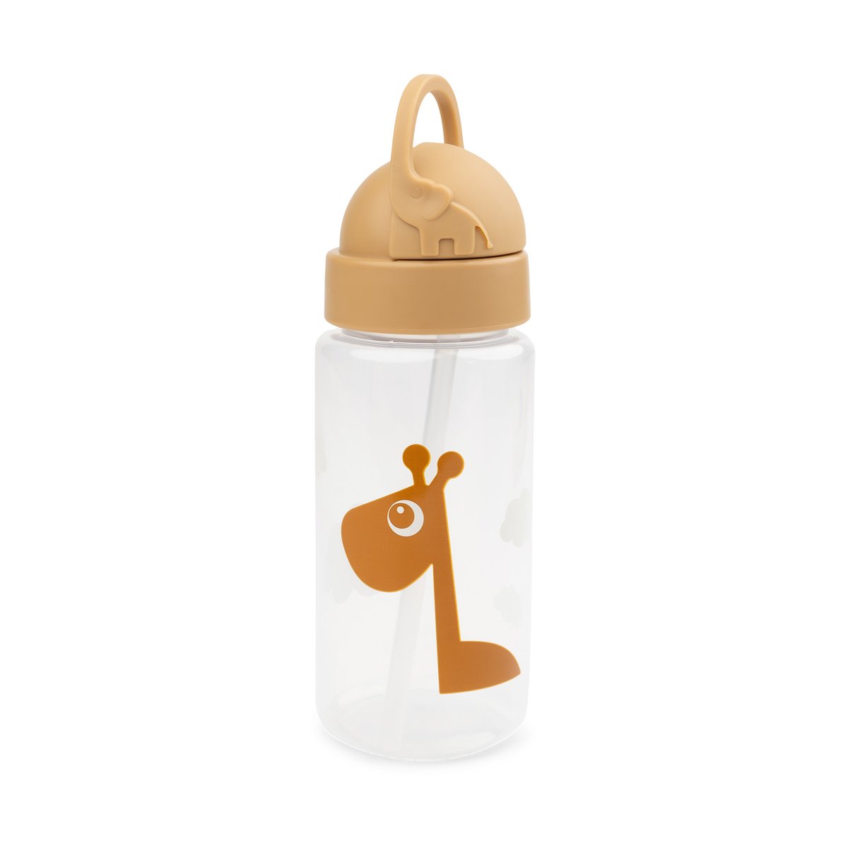 Done by deer Raffi bottle with straw Mustard | Scandinavian Design | Water bottles | Yellow