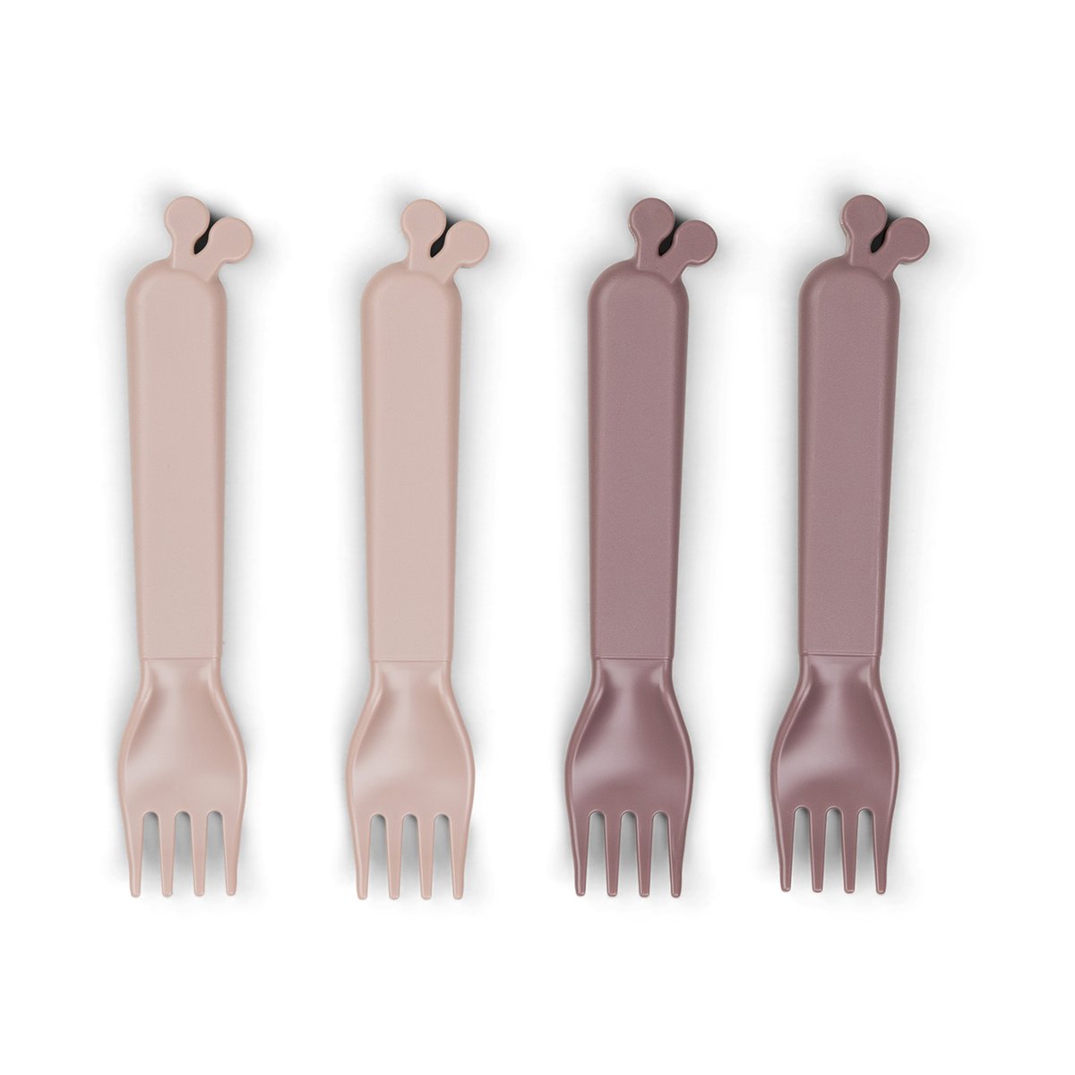 Done by deer Raffi kiddish fork 4-pack Powder | Scandinavian Design | Table cutlery | Beige