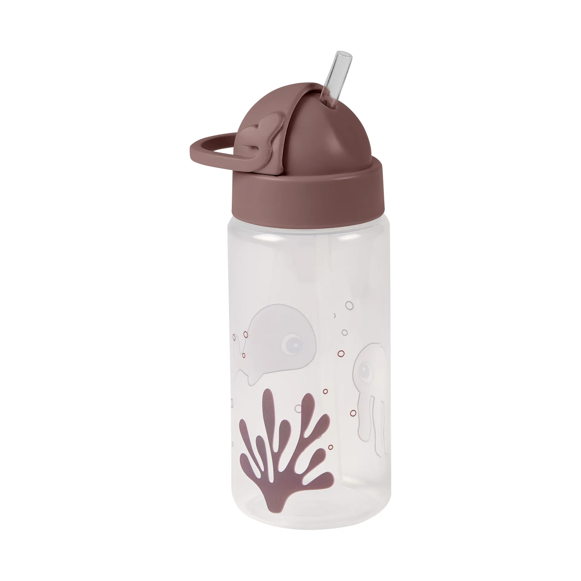 Sea friends bottle with straw, Powder Done by deer