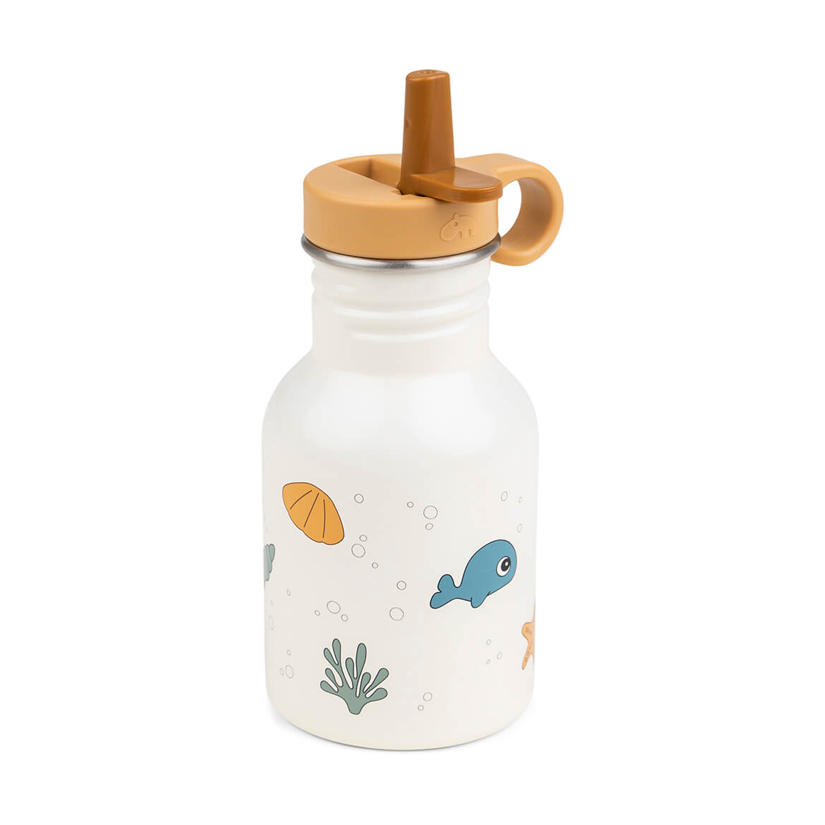 Done by deer Sea friends stainless steel bottle 35 cl Beige