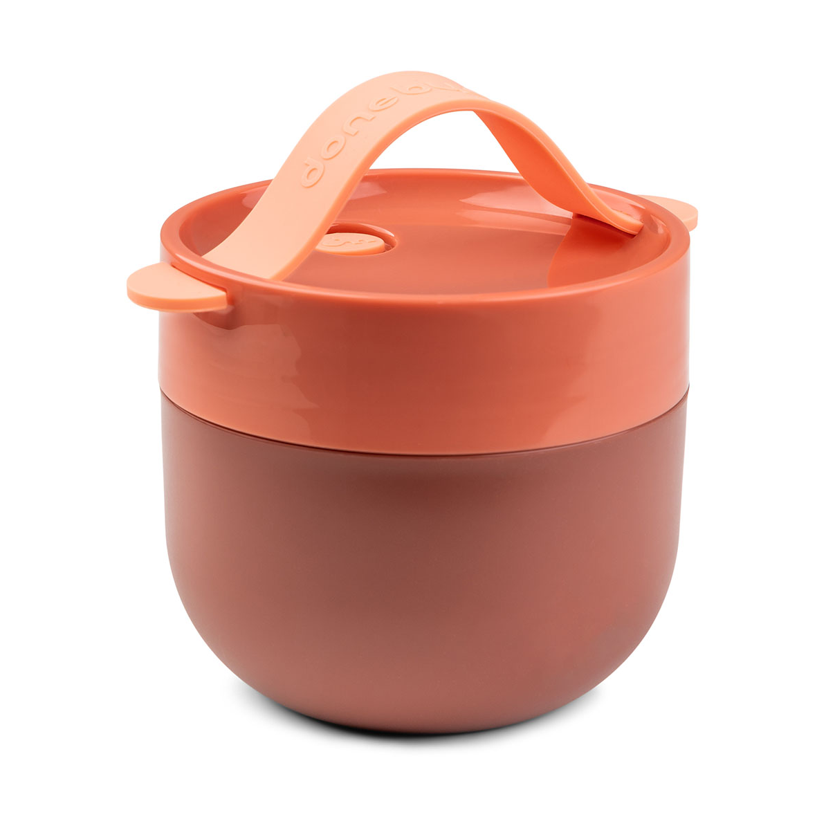 Done by deer To Go lunch box Ø11 cm Papaya | Scandinavian Design | Lunch boxes & food containers | Red