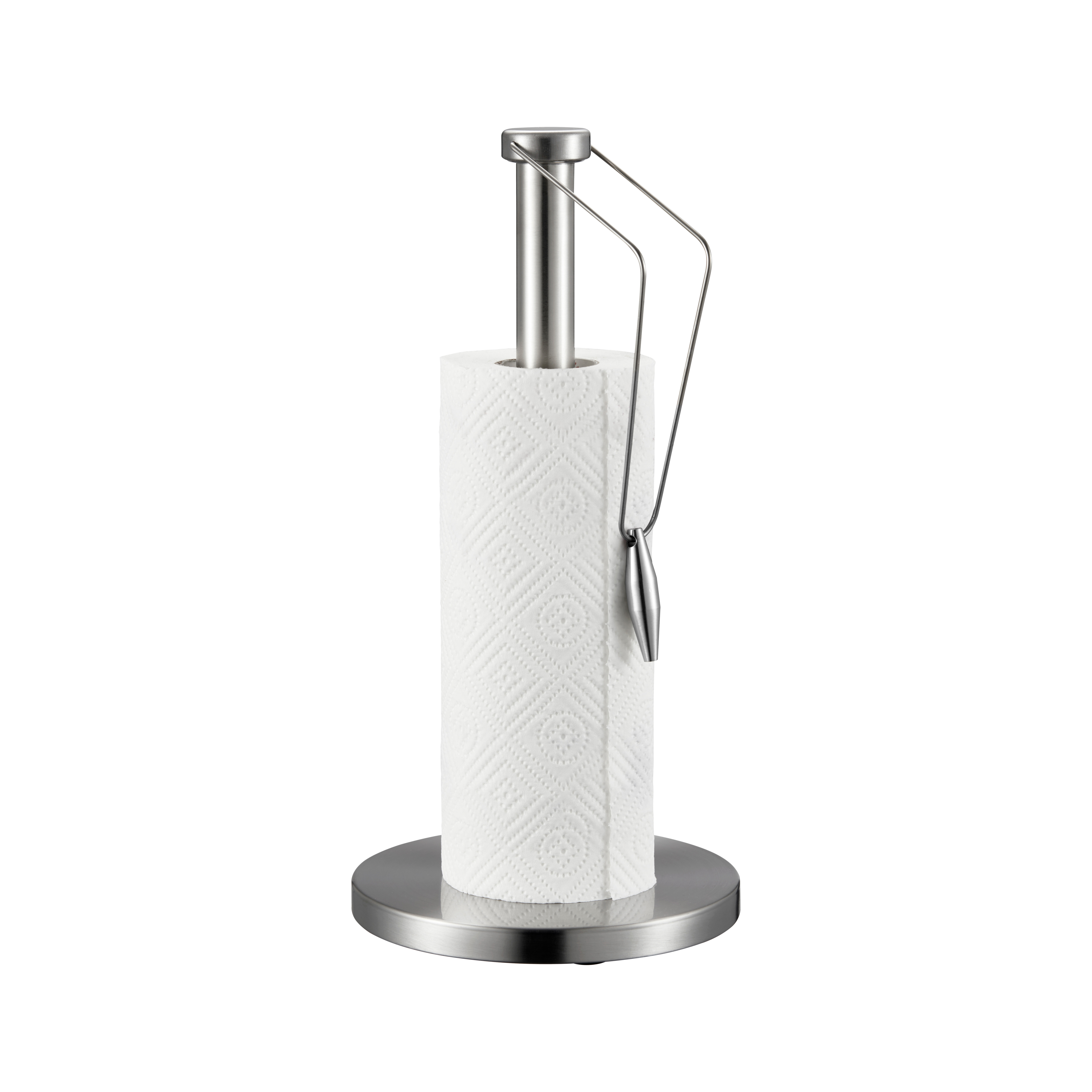 ALFREDO modern kitchen roll holder in polished stainless steel