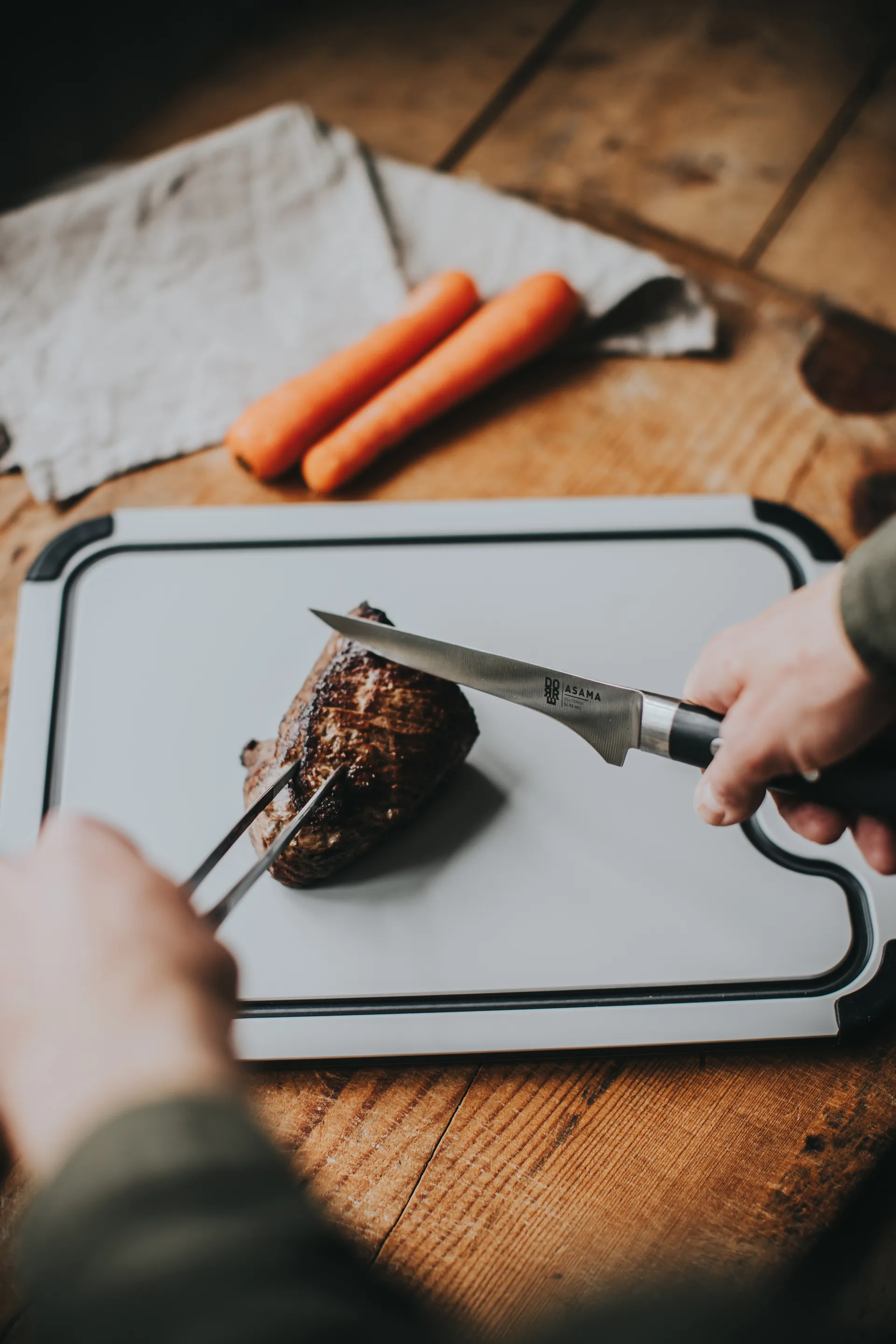 Asama Fillet Knife length 29.5 cm, Black handle Dorre