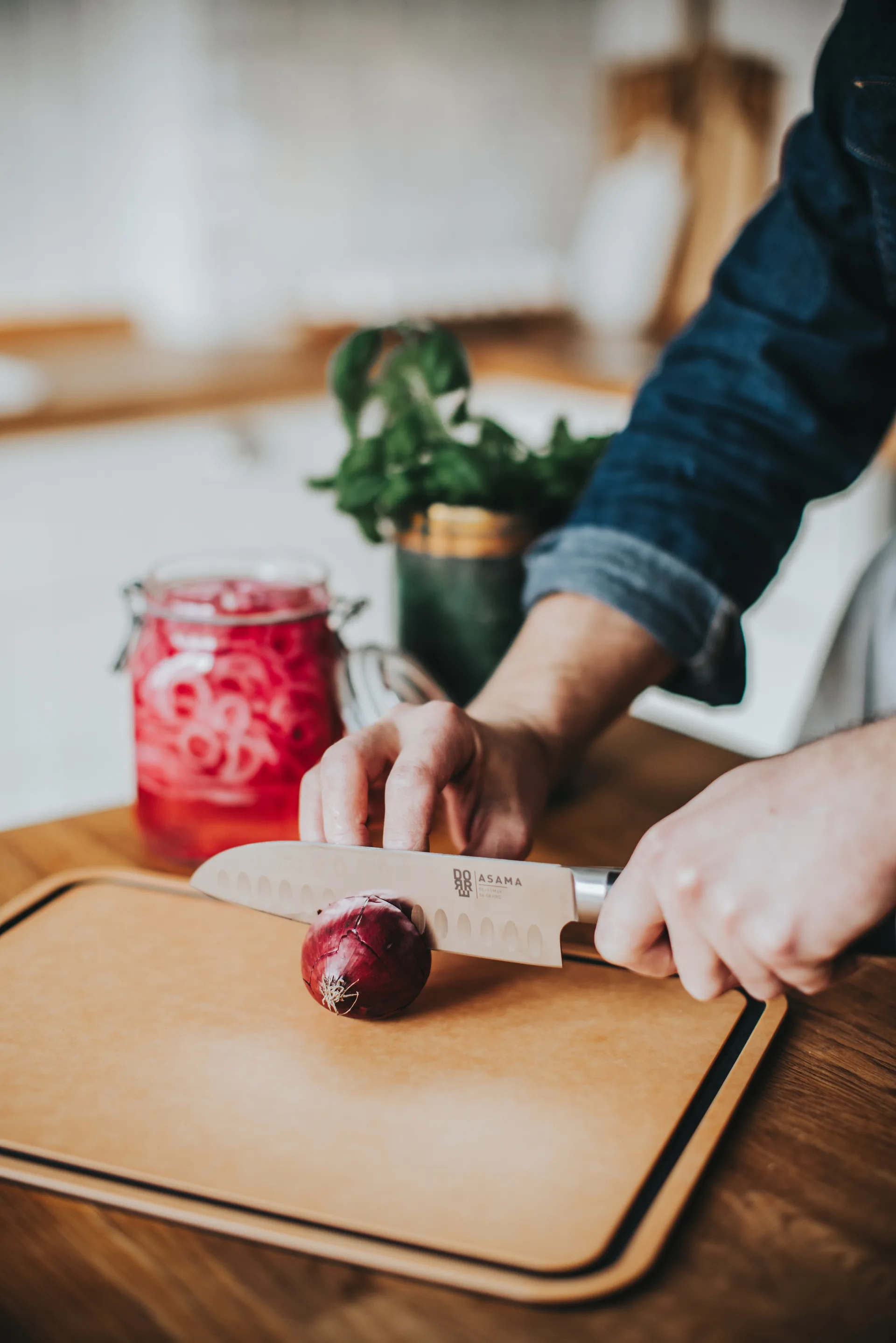 Asama santoku chef's knife 18 cm, Stainless steel Dorre