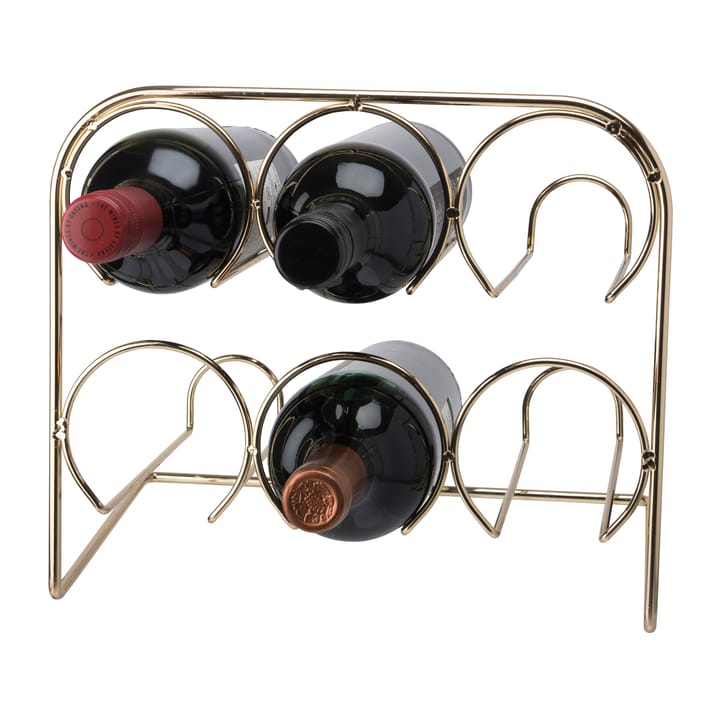Beda wine rack 6 bottles 29 cm, brass Dorre