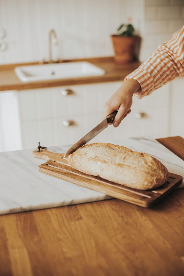 Billy bread knife and cutting board 2 pieces - Acacia-stainless steel - Dorre