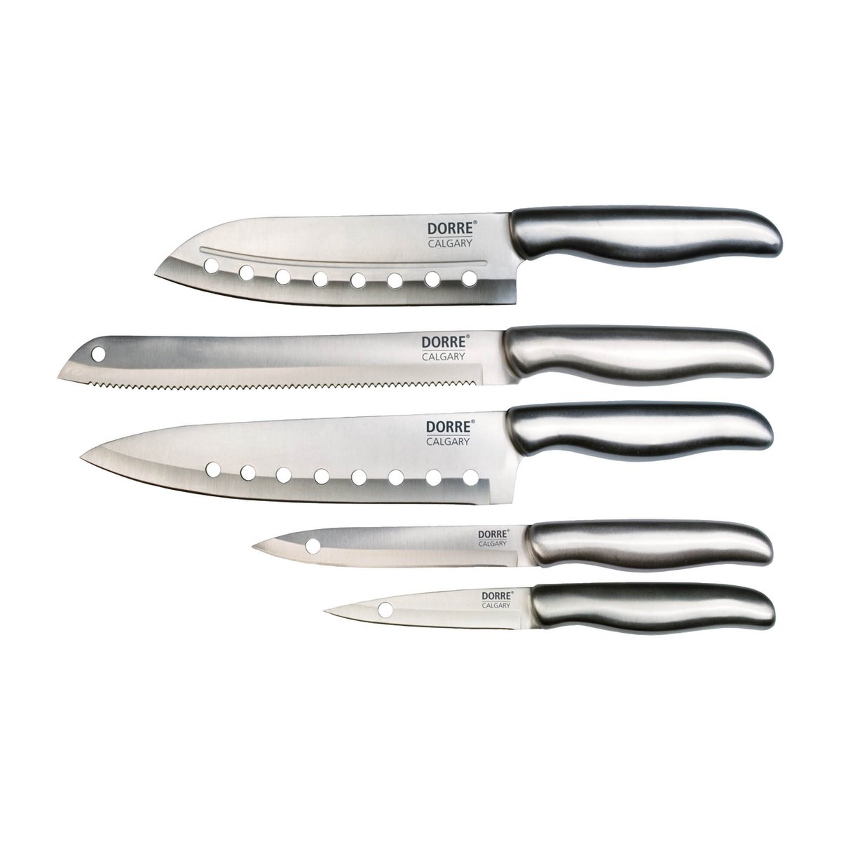 Dorre Calgary knife set 5 pieces Stainless steel | Scandinavian Design | Knife sets | Silver-coloured