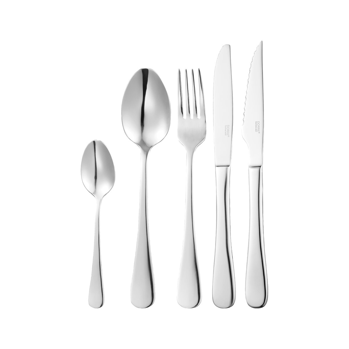 Dorre Classic cutlery stainless steel 30 pieces | Scandinavian Design | Cutlery sets | Silver-coloured