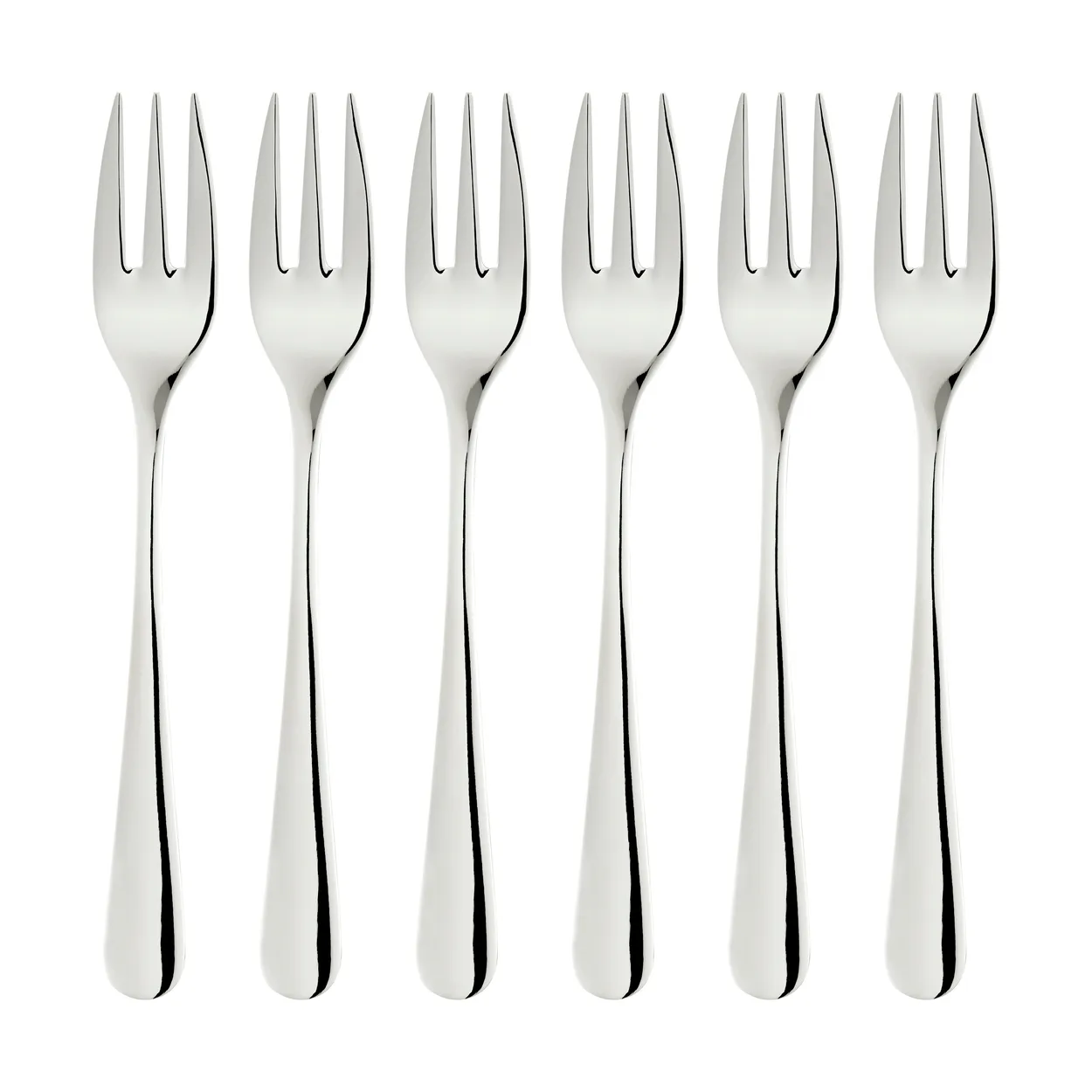Dorre Classic dessert forks 6-pack Silver | Scandinavian Design | Dessert cutlery | Silver-coloured
