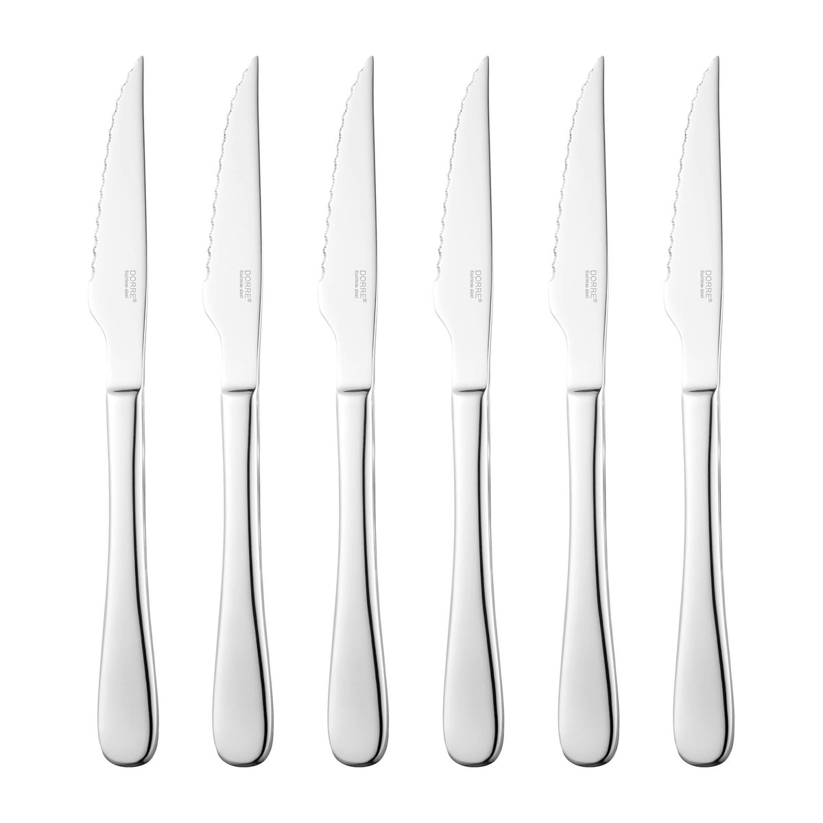 Dorre Classic grill knife 6-pack Stainless steel | Scandinavian Design | Steak knives | Silver-coloured
