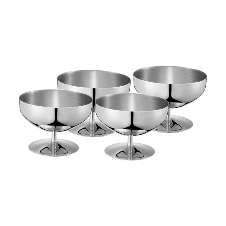 Daysi dessert bowl/ice cream cup - Stainless steel, 4-pack, 25 cl - Dorre