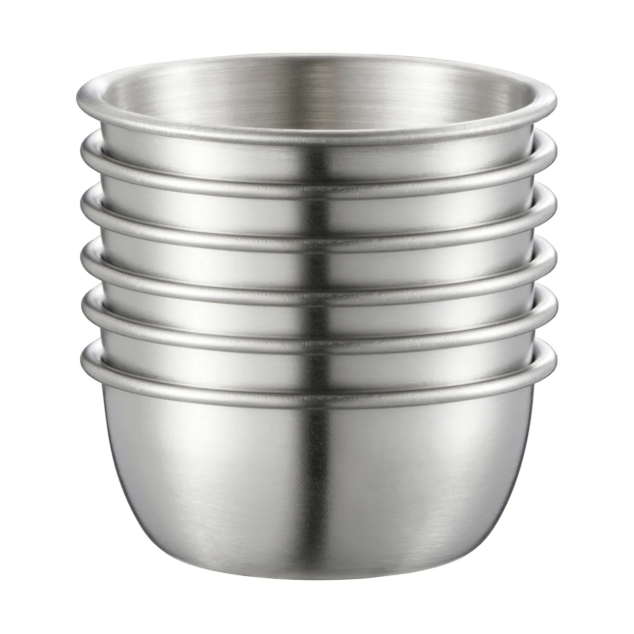 Dorre Dian dipping bowls 6-pack Silver | Scandinavian Design | Serving bowls | Silver-coloured