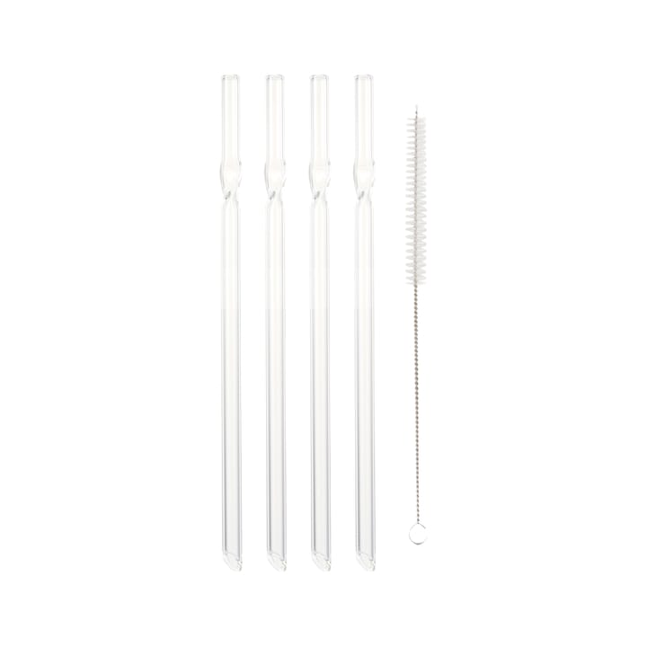 Dora drink stirrer straw glass 21 cm 4-pack - Straight - Dorre