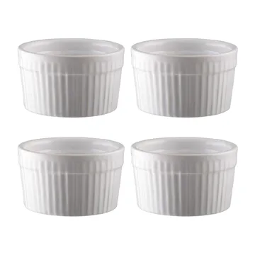 Fire souffle bowls Ø 9 cm 4-pack - White - Dorre