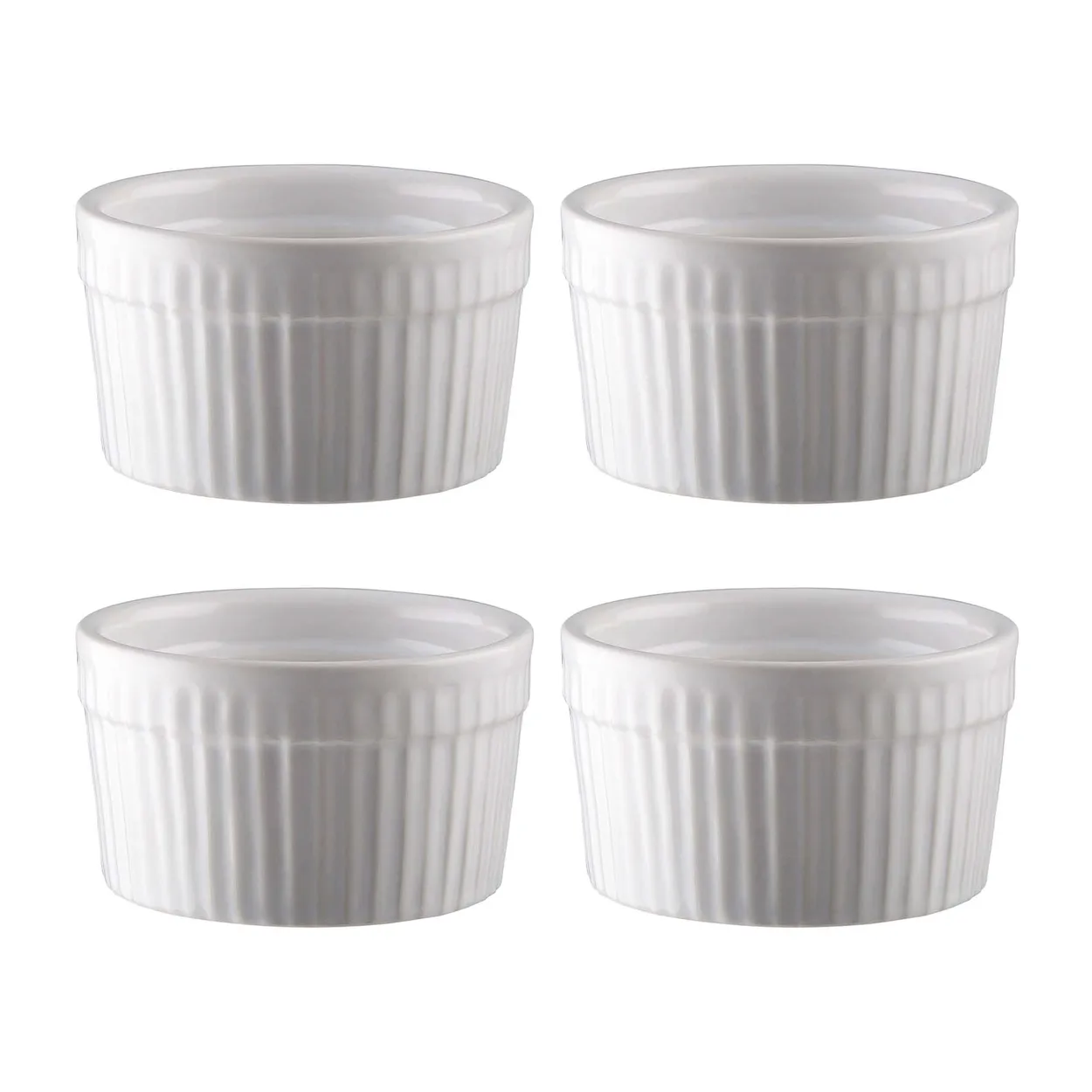 Dorre Fire souffle bowls o 9 cm 4-pack White | Scandinavian Design | Oven dishes | White