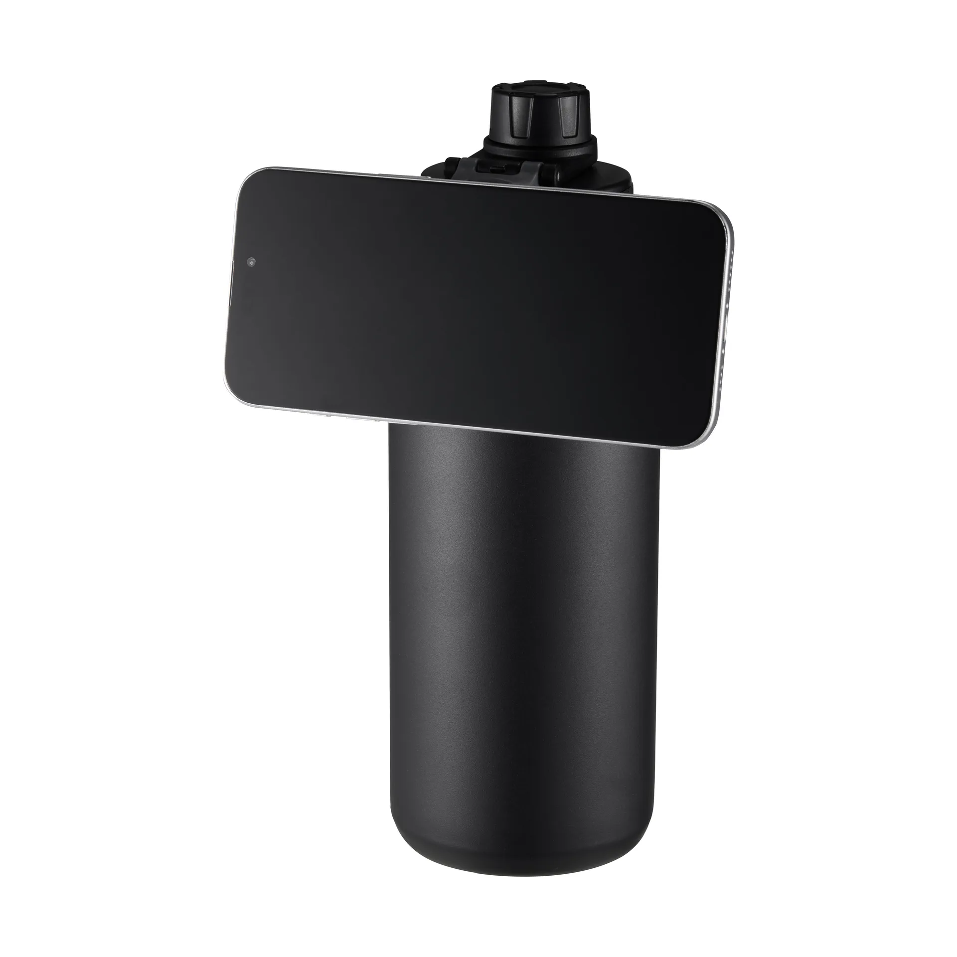 Flory double-wall water bottle with mobile magnet 0.9 L, Black-gray Dorre